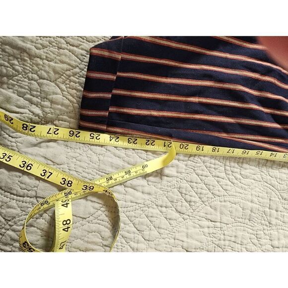 Zara Navy Striped Pants - Picture 9 of 10